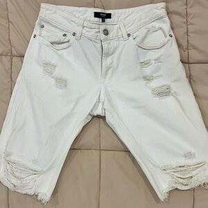 Versace Versus White Distressed Denim Jean Shorts 32 Waist